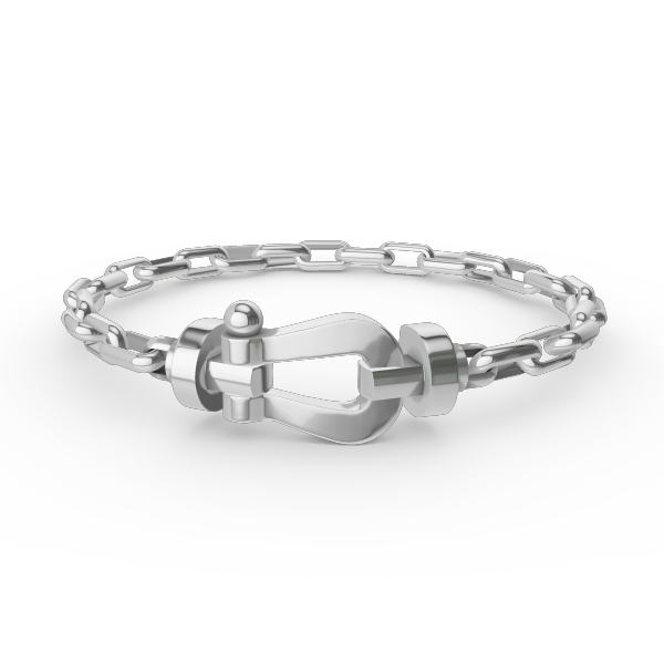 [⭐⭐JeweliWhal]FORCE LARGE HORSESHOE CLASP  METAL BRACELET