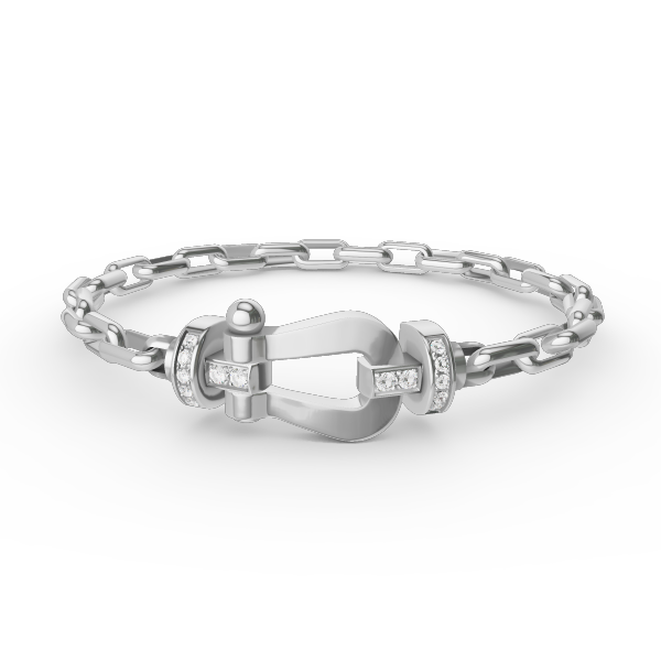 [⭐⭐JeweliWhal]FORCE LARGE HORSESHOE CLASP  METAL BRACELET