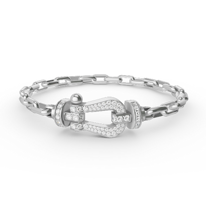 [⭐⭐JeweliWhal]FORCE LARGE HORSESHOE CLASP  METAL BRACELET
