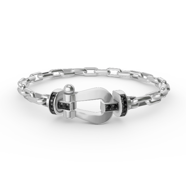 [⭐⭐JeweliWhal]FORCE LARGE HORSESHOE CLASP  METAL BRACELET