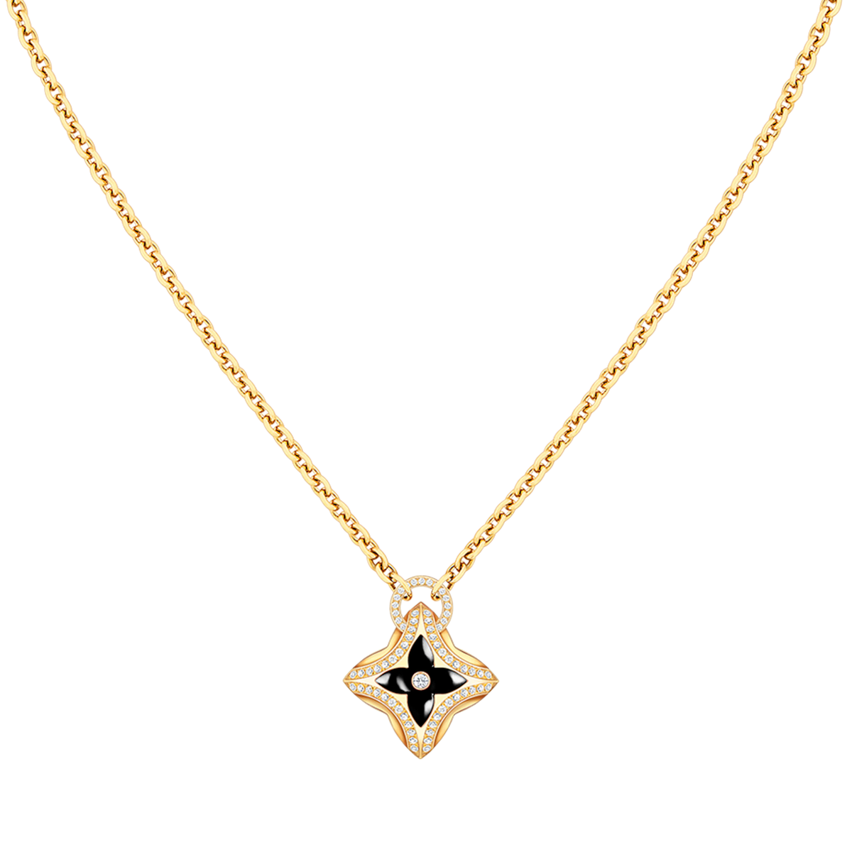 [⭐⭐JeweliWhal]STAR PEDANT PINK GOLD DIAMOND NECKLACE