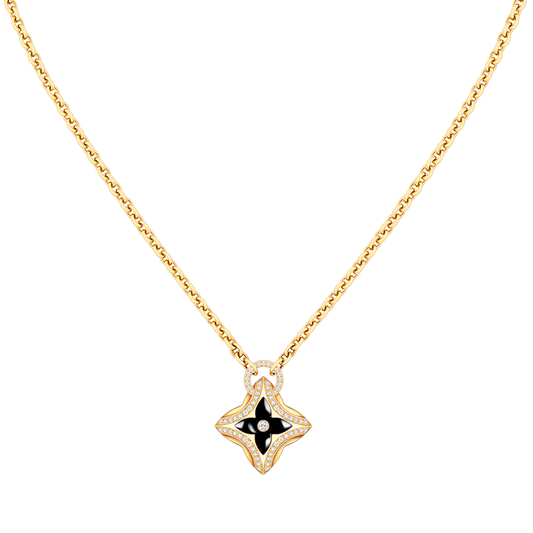 [⭐⭐JeweliWhal]STAR PEDANT PINK GOLD DIAMOND NECKLACE