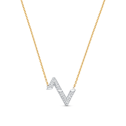 [⭐⭐JeweliWhal]VOLT SILVER DIAMOND PEDANT NECKLACE