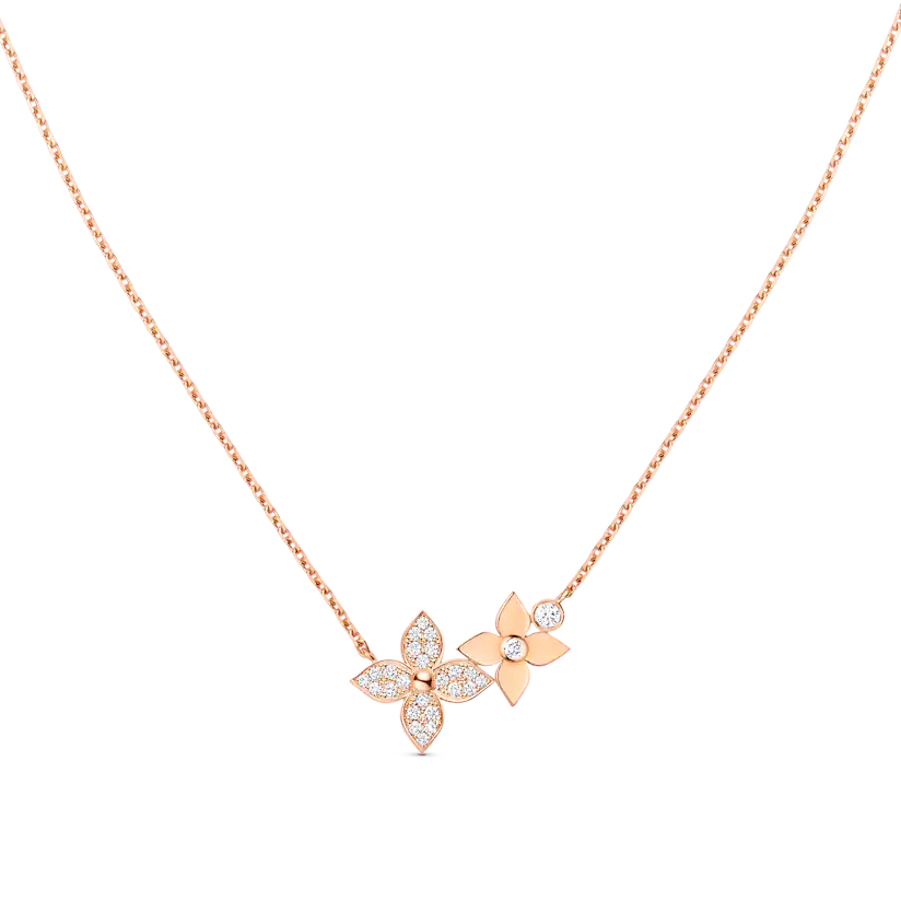 [⭐⭐JeweliWhal]STAR BLOSSOM NECKLACE PINK GOLD DIAMONDS