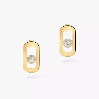 [⭐⭐JeweliWhal]So Move Diamond Earrings in Yellow Gold
