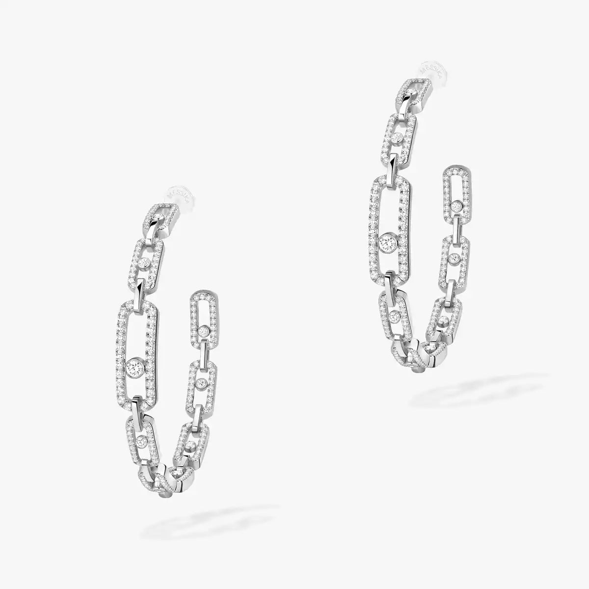 [[⭐⭐JeweliWhal]Move Link Diamond Hoop Earrings
