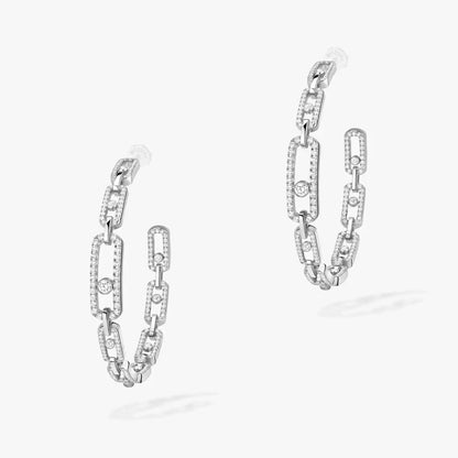 [[⭐⭐JeweliWhal]Move Link Diamond Hoop Earrings