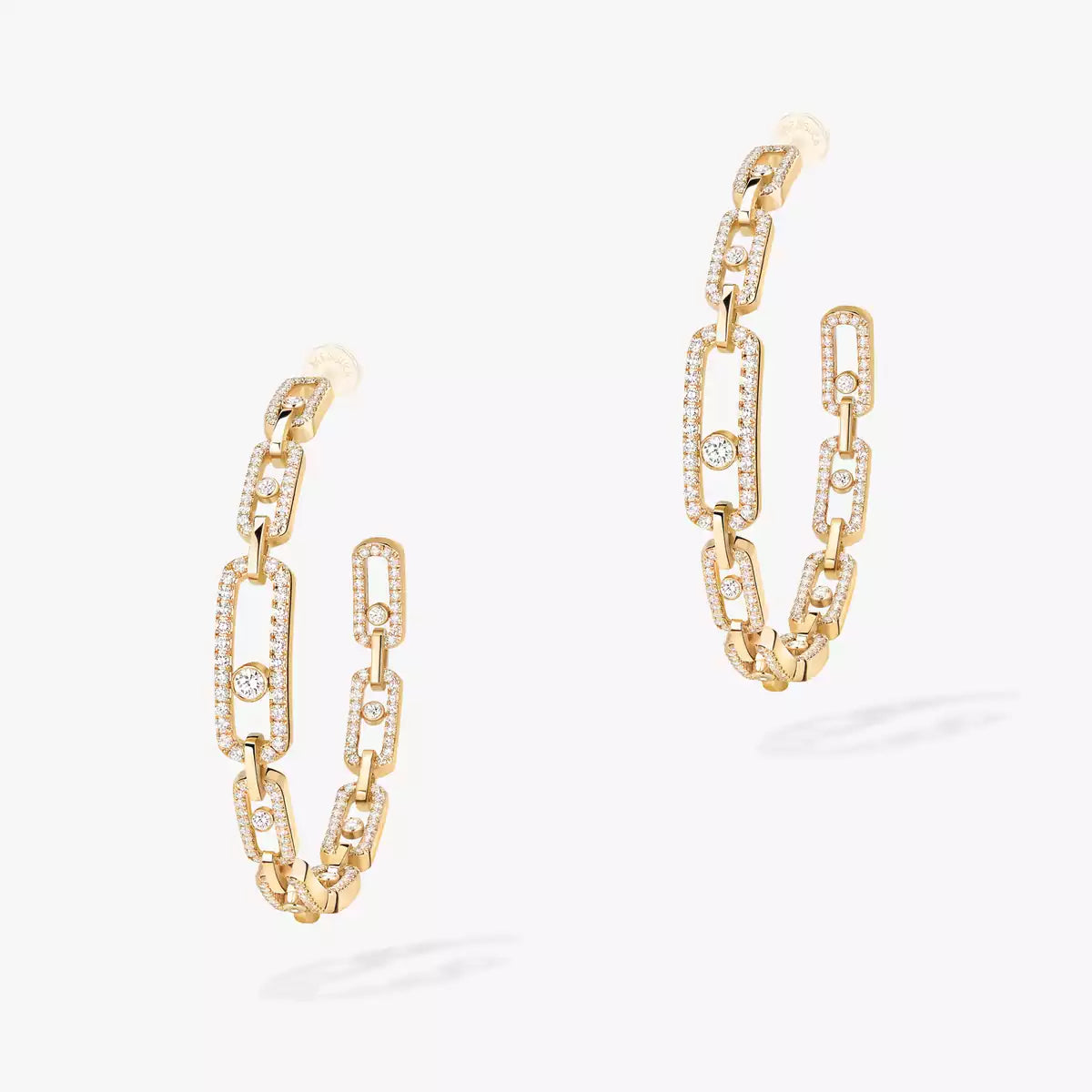 [[⭐⭐JeweliWhal]Move Link Diamond Hoop Earrings