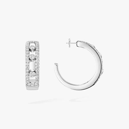 [⭐⭐JeweliWhal]Diamond Pave_ Hoop Earrings Move