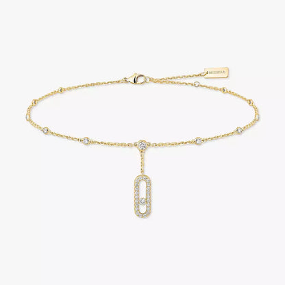 [⭐⭐JeweliWhal] Move Uno pavé ankle bracelet