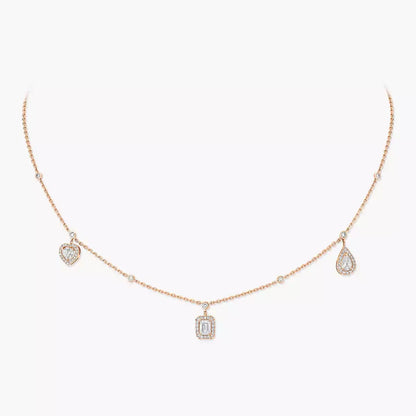 [⭐⭐JeweliWhal]My Twin Diamond Necklace in Silver