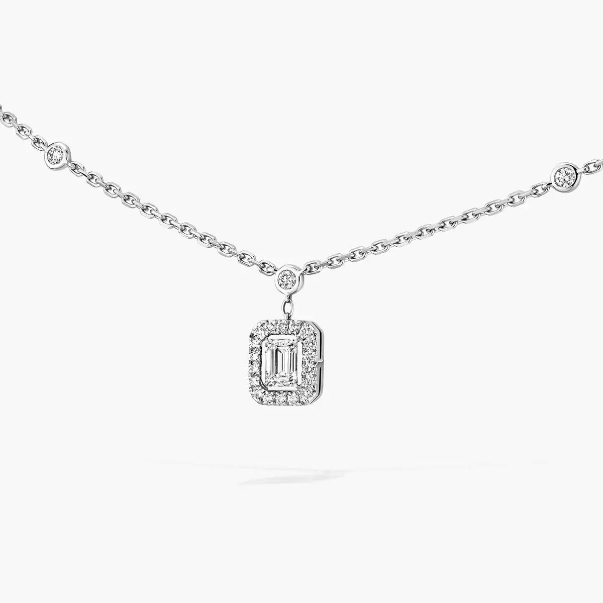 [⭐⭐JeweliWhal]My Twin Diamond Necklace in Silver