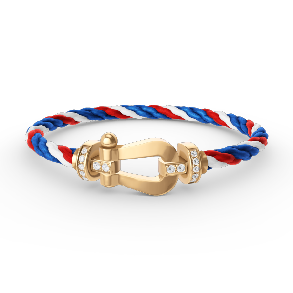 [⭐⭐JeweliWhal]FORCE GROSSES HUFEISEN-HALBDIAMANT-ARMBAND GOLD