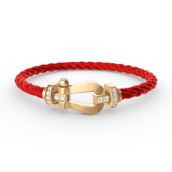 [⭐⭐JeweliWhal]FORCE GROSSES HUFEISEN-HALBDIAMANT-ARMBAND GOLD