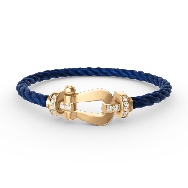 [⭐⭐JeweliWhal]FORCE GROSSES HUFEISEN-HALBDIAMANT-ARMBAND GOLD