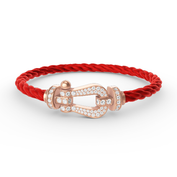 [⭐⭐JeweliWhal]FORCE LARGE HORSESHOE FULL DIAMOND BRACELET ROSE GOLD
