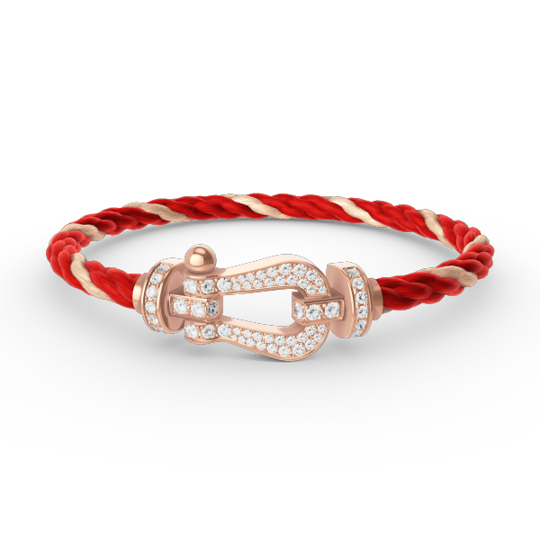 [⭐⭐JeweliWhal]FORCE LARGE HORSESHOE FULL DIAMOND BRACELET ROSE GOLD