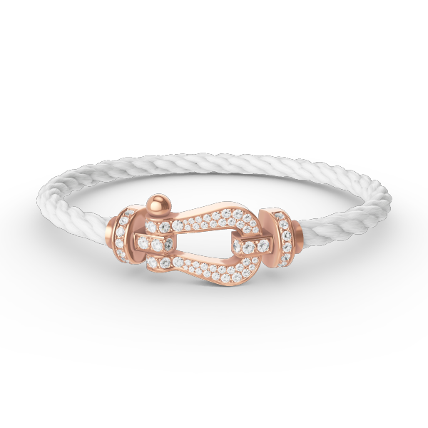 [⭐⭐JeweliWhal]FORCE LARGE HORSESHOE FULL DIAMOND BRACELET ROSE GOLD