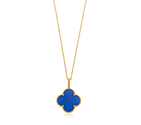 [⭐⭐JeweliWhal]CLOVER 25MM NECKLACE TURQUOISE ROSE GOLD