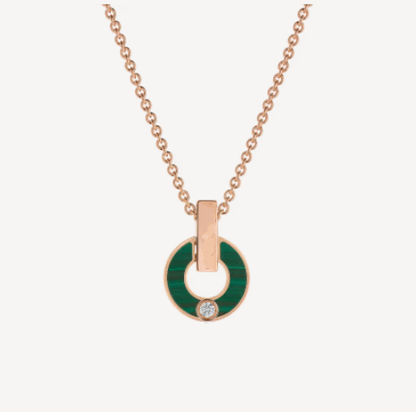 [⭐⭐JeweliWhal]GARI NECKLACE PINK GOLD MALACHITE