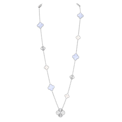 [⭐⭐JeweliWhal]ABNEHMBARE KLEEBATT 15 (11+4) BLUMEN-SILBERKETTEN-SET