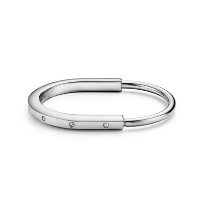[JeweliWhal]LOCK BRACELET 8 DIAMOND
