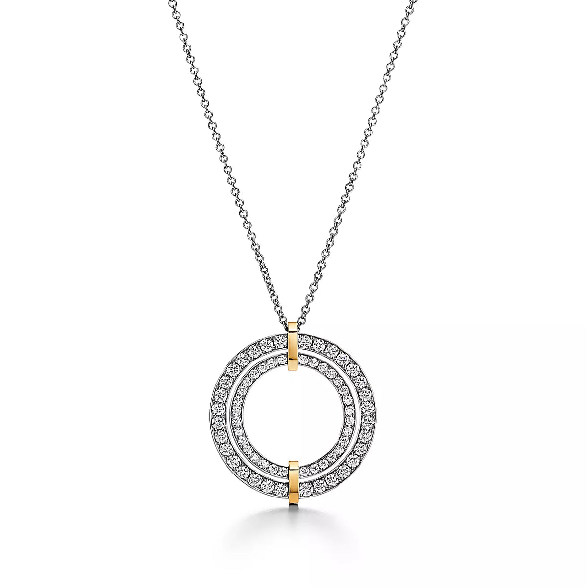 [JeweliWhal]EDGE DIAMOND GOLD SILVER NECKLACE