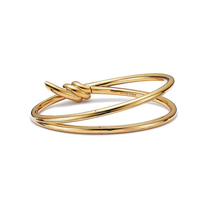 [JeweliWhal]KNOT DOUBLE ROW GOLD BRACELET