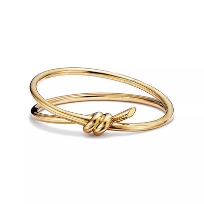 [JeweliWhal]KNOT DOUBLE ROWS BRACELET