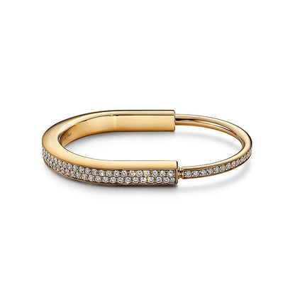 [JeweliWhal]LOCK BRACELET DIAMOND PAVED