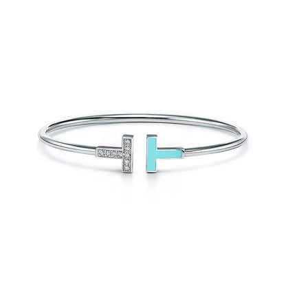 [JeweliWhal]T BRACELET 1.8MM TURQUOISE DIAMOND PINK GOLD