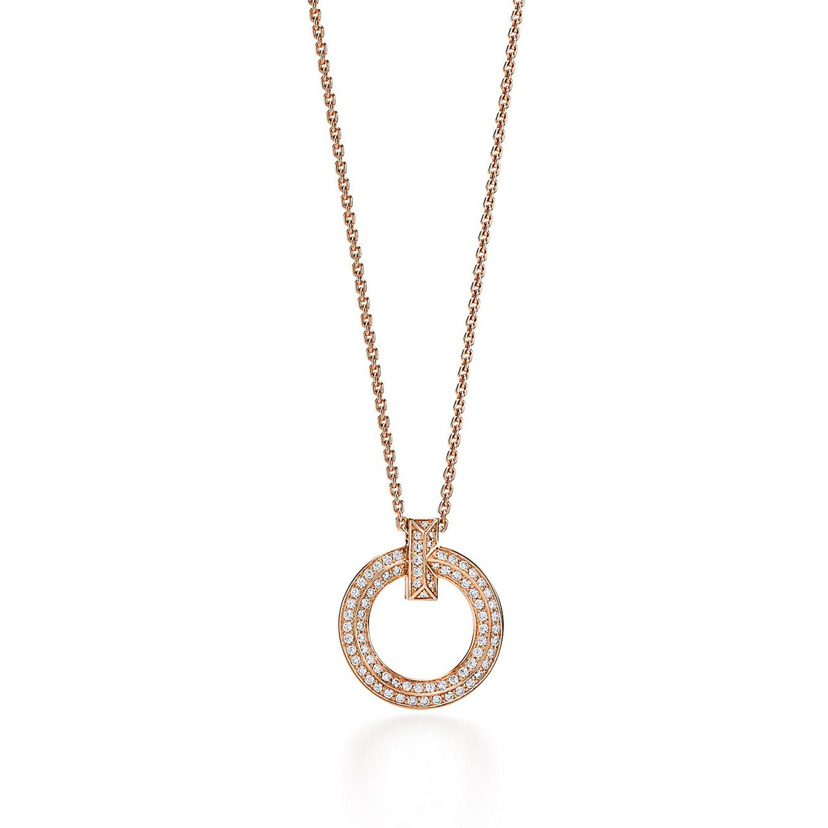 [JeweliWhal]T1 CIRCLE DIAMOND PAVED MEDIUM NECKLACE