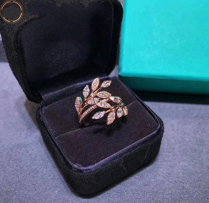 [JeweliWhal]VICTORIA DIAMOND VINE BYPASS RING PINK GOLD