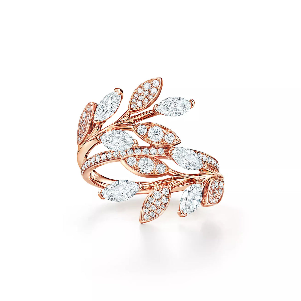 [JeweliWhal]VICTORIA DIAMOND VINE BYPASS RING PINK GOLD
