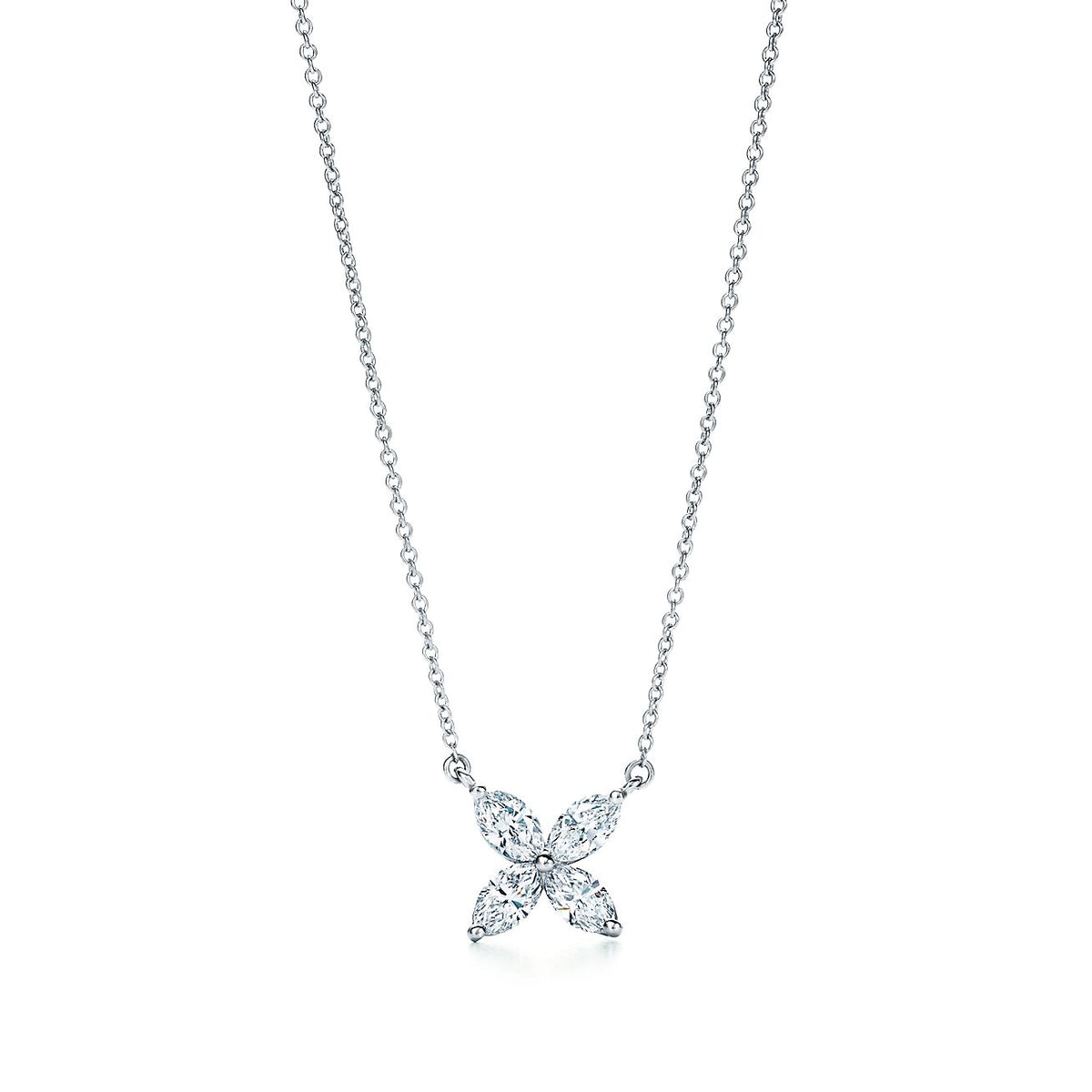 [JeweliWhal]PLATINUM AND DIAMOND VICTORIA PENDANT NECKLACE