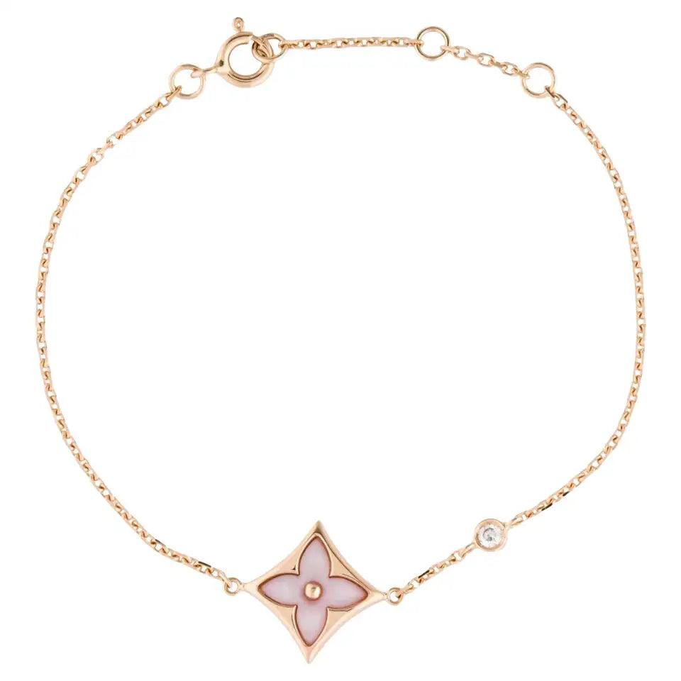 [⭐⭐JeweliWhal]STAR 1 DIAMOND PINK GOLD BRACELET
