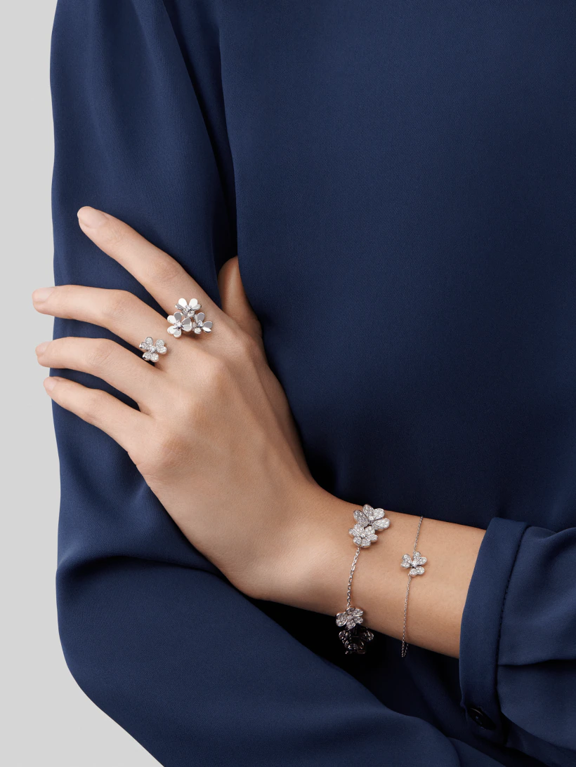 [⭐⭐JeweliWhal]FRIVOLE SILBER-BLUMEN-DIAMANTARMBAND