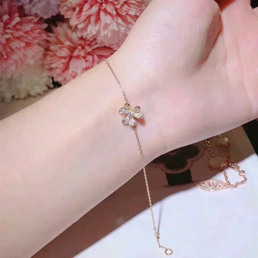 [⭐⭐JeweliWhal]FRIVOLE GOLD FLOWER DIAMOND BRACELET