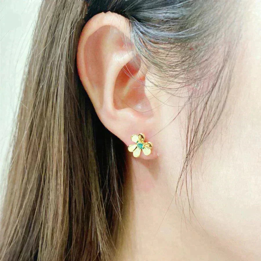 [⭐⭐JeweliWhal]FRIVOLE  FLOWER MALACHITE EARRINGS