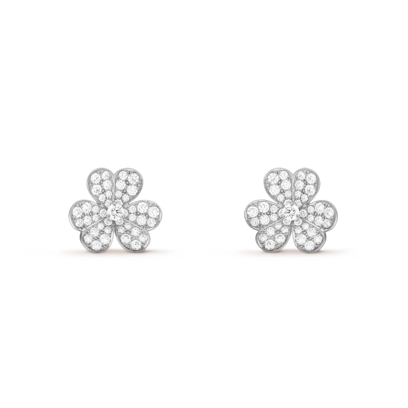 [⭐⭐JeweliWhal]FRIVOLE SILVER FLOWER DIAMOND EARRINGS