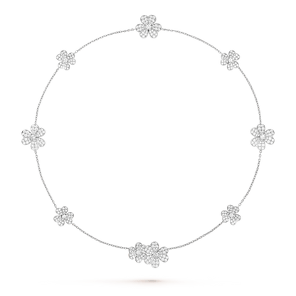 [⭐⭐JeweliWhal]FRIVOLE SILVER 9 FLOWERS NECKLACE