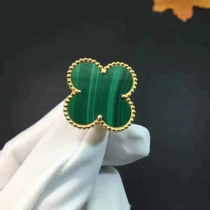 [⭐⭐JeweliWhal]CLOVER MALACHITE RING