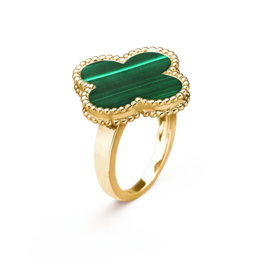 [⭐⭐JeweliWhal]CLOVER MALACHITE RING