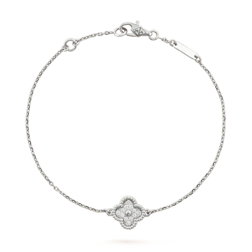 [⭐⭐JeweliWhal]CLOVER EINZELBLUMEN-ARMBAND SILBER