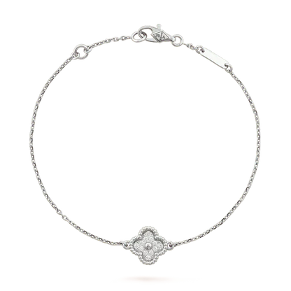 [⭐⭐JeweliWhal]CLOVER EINZELBLUMEN-ARMBAND SILBER