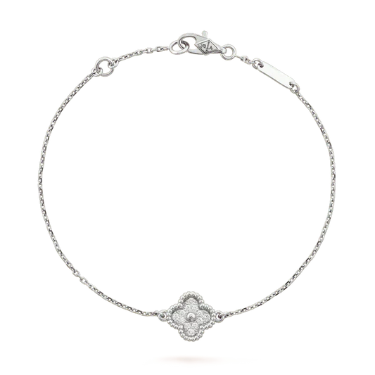 [⭐⭐JeweliWhal]CLOVER  SINGLE FLOWER BRACELET SILVER