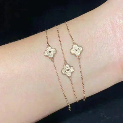 [⭐⭐JeweliWhal]KLEEBLATT EINZELBLUMEN-ARMBAND