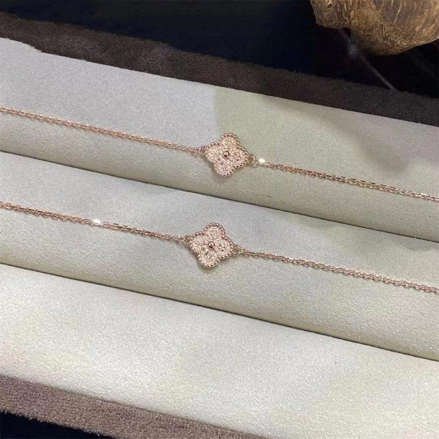 [⭐⭐JeweliWhal]KLEEBLATT EINZELBLUMEN-ARMBAND