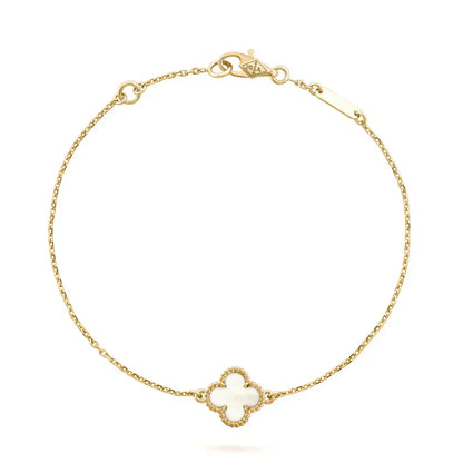 [⭐⭐JeweliWhal]CLOVER WHITE MOP SINGLE FLOWER BRACELET
