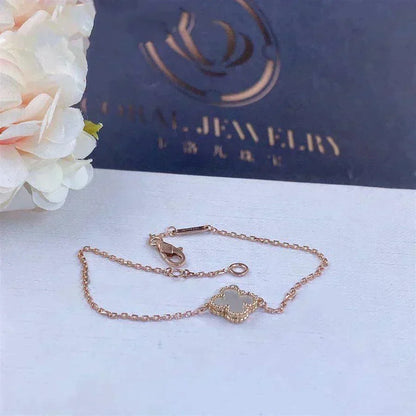 [⭐⭐JeweliWhal]CLOVER WHITE MOP SINGLE FLOWER BRACELET